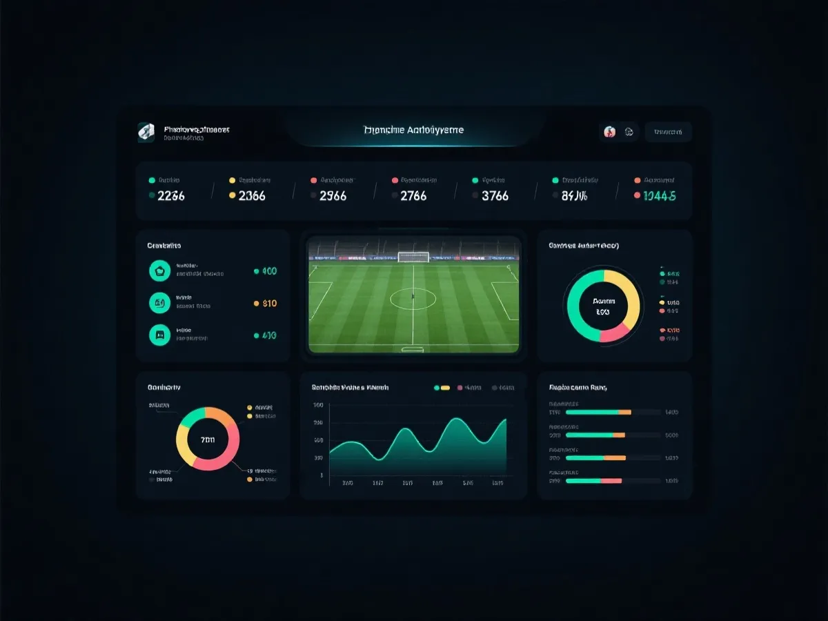 世界盃賽事即時統計儀表板示意圖